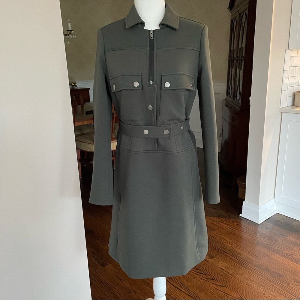 Hache Belted Military Shirtdress, Size 8 US
